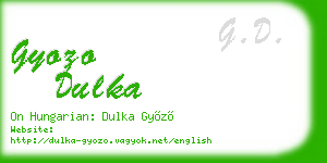 gyozo dulka business card